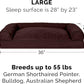 Furhaven Pillow Dog Bed for Large/Medium Dogs w/ Removable Bolsters & Washable Cover - Quilted Sofa - Coffee, Large