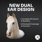 Kensington UV Horse Fly Mask with Web Trim - Protective Mask with Dual Ear Opening & Forelock Freedom - Large, Lavender Mint