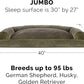 Furhaven Pillow Dog Bed for Large Dogs w/ Removable Bolsters & Washable Cover - Faux Fur & Velvet Sofa - Dark Sage, Jumbo/XL