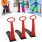 3 Pack Ski Scooter, Snow Sled, Fold-up Snow Scooter for Skiing (Black, Red)