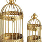 VELA LANTERNS Birdcage Decor Candle Holder Lantern Decorative Wedding Table Centerpiece Decorations, 10" and 6" Tall, Gold, Set of 2