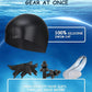 Kids Swim Goggles, Swimming Goggles for Kids Toddlers 3-14 with Swim Cap, Nose Clip, Nose Bridge, Ear Plugs