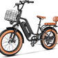 2 Seater Electric Bike, 48V 20AH(𝟗𝟔𝟎𝐖𝐇) Large Removable Battery, 𝟏𝟑𝟎𝟎𝐖 Peak Motor, 20"x 4.0" Fat Tire Ebike for Adults, 80+Miles Max,30+MPH, City Couple E Bike for All Terrain