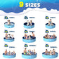 COMMOUDS 87Inch Large Foldable Dog Pool, Collapsible Hard Plastic Dog Kiddie Swimming Pool, Portable Pet Bath Tub Wading Pools for Kids and Puppy Small Medium Large Dogs