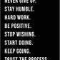 Multiple Quotes Banner - Home Gym Decor - Large Motivational Quote Wall Art - Weightlifting Fitness Weightloss (24 x 36 Inches)