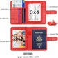 Melsbrinna Rfid Passport Holder for Travel women/Men, Cute Passport Wallet Rfid Blocking Card Slots, Rfid Passport Cover/CaseTravel Wallet, Passport Book Holder (1, Red2)