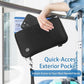 WALNEW Passport Holder for Travel Family, RFID-Blocking Travel Wallet Holder for 6 Passports, Water Resistant Bag Document Organizer for Cards, Cash, Boarding Passes, Tickets (Black)