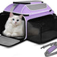 Petskd Top and Side Expandable Pet Carrier 19x13x9 Inches Southwest Allegiant Airlines Approved, Soft-Sided Carrier for Small Dog Under 12 lbs and Large Cat Under 15 lbs(Purple)