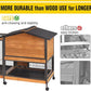 AIVITUVIN Rabbit Hutch Indoor with Metal Frame Rabbit Cage with Pull Out Tray No Leakage Bunny Cage with Wheel Guinea Pig Cage