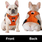 Funfox Dog Harness No Pull, Adjustable Pet Vest Harness, Super Soft Material with Vertical Handle Easy Control, Reflective Night Walking, 2 Leash Clips for Large Dogs, Orange, L