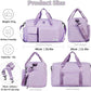 FIORETTO Women's Gym Duffle Bag with Shoes Compartment, 37L Capacity, Ideal for Travel, Gym, Sports, Duffel, Weekender