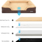 JOYELF Orthopedic Dog Bed for Large Dogs, Waterproof & Washable Cover, Nonskid, Coffee