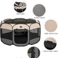 A4Pet Portable Kitten Playpen for Cats, 27" Foldable Pet Playpen for Puppy/Cat/Rabbit/Chick, with Removable Zipper Top & Mesh Panel(11”W × 7.5”H)