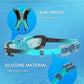 Kids Swim Goggles, Swimming Goggles for Kids with Nose Clip, Earplugs, Nose Bridge for Age 3-15