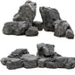 Unocho Aquarium Rock Stone Fish Tank Rocks 5LB Natural Rocks for Aquariums Landscaping Model Tank Decoration Aquarium Miniature and Fairy Garden-3-6inches 4PCS