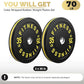 2 Inch Bumper Plates，10-500lbs，Barbell Rubber Olympic Weight Plates Set for Home Gym, Strength Training & Weight Lifting, Multiple Options Colors