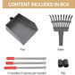 Heeyoo Dog Pooper Scooper, Dog Poop Tray and Rake Set, Pet Waste Removal Scoop with Long Adjustable Sectional Stainless Handles