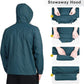 Outdoor Ventures Men's Rain Jacket Waterproof Lightweight Packable Rain Shell Raincoat with Hood for Golf Hiking Travel
