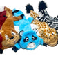 Jalousie 5 Pack Stuffingless Dog Squeaky Toys Dog Toy w/Durable Liner No Stuffing Dog Toy - Dog Toys Crinkle Paper Squeaker Toy for Medium Large Dogs (5 Pack - Large - Premium Furrrr)