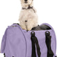 SturdiBag Pro 2.0 Pet Travel Carrier for Cats and Dogs | Soft Sided Pet Carrier Bag with Safety Clips and Seatbelt Straps for Airplane or Car Travel | Cube, Lavender