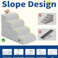 Dog Step for Bed, Dog Stair 4-Step 35D Pet Stair 19.7" H for High Bed or Sofa Non-Slip Balanced Pet Step Indoor, Light Grey