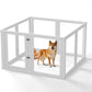 Citylife Clear Acrylic Plastic Dog Playpen Indoor,for Puppy Cat Rabbit Ferret Transparent Pet Pen,Easy Assemble Whelping Crate Kennel Cage Enclosure for Small & Medium Dogs 8 Panels