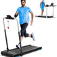 WELLFIT Treadmill for Home, 2 Level Incline Heavyduty Treadmill with Pulse Sensor, 4.0 HP, 1.0-10.0 MPH, 450/360 lbs Capacity, Large Running Area Treadmills with Bluetooth Player & LED Display