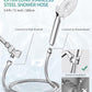 Filtered Shower Head with Handheld, High Pressure 9 Spray Mode Chrome Showerhead with 4 Filters, Detachable Shower Head, Water Softener Filters Beads for Hard Water - Remove Chlorine