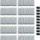 PET STANDARD Replacement Water Filter & 10 Pack Replacement Pre-Filter Sponges Compatible with Petory® 74oz/2.2L Automatic Pet Fountain, Pack of 10