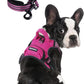 BUMBIN Dog Harness for Large Dogs, No Pull Adjustable No Choke Pet Vest with Dog Leash Fit Smart Reflective Pet Walking Harness for Training Easy Control Soft Handle Rose Red S