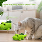 Interactive Cat Toys for Indoor Cats - Automatic Moving Cat Chase Toy for Bored Indoor Adult Cats - 360° Random Movement, Tail Wagging & Catnip Stimulation - Electric Croc(Long Plush)