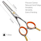 Fenice Peak 5'' Small Thinning Scissors Lightweight Dog and Cat Grooming Scissors with Safety Round Tip JP440C Stainless Steel Sharp Blades for Body Facial Nose Ear and Paw Hair Easy Use