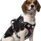 PUPTECK No Pull Dog Harness Small Sized, Adjustable Reflective Dog Harness with Handle Easy Control, Comfortable Soft Padded Pet Vest Harness for Small Dogs, Plaid Black M