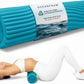 Oceanfoam Tidal Roller - Miami Blue - Muscle Massage Foam Roller for Back Pain & Stretching - Firm and Ergonomic Wide Wave Textured - Yoga, Athletics, & Wellness - Full Size, 20" x 5"
