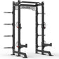 XMark Viper Half Power Rack Home Gym System, Complete with Squat Rack, Adjustable Weight Bench, Catahoula Olympic Barbell, and Bumper Plate Weight Set