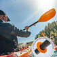 Abahub Adjustable Kayak Paddle 210-230 cm/ 230-250 cm Floating Kayaking Oars Boating Oars Canoeing Oars Black
