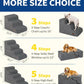 Dog Step for Bed, Dog Stair 4-Step 35D Pet Stair 19.7" H for High Bed or Sofa Non-Slip Balanced Pet Step Indoor, Grey