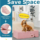 Dog Step for Bed, Dog Stair 4-Step 35D Pet Stair 19.7" H for High Bed or Sofa Non-Slip Balanced Pet Step Indoor, Pink
