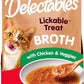 Hartz Delectables Savory Broths Chicken & Veggies Lickable Wet Cat Treats, 12 Count