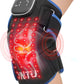 Red Light Therapy for Knee with Heated Vibration,Cordless Near Infrared Red Light Therapy Wrap Device,96 LED Beads (660nm + 850nm),3000 mAh Rechargeable Knee Massager for Pain Relief & Support (Blue)