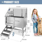 50" Dog Washing Station, Professional Stainless Steel Dog Bathing Station, Equipped/W Three Anti-Slip Steps, Removable Door, Upgraded Spray Nozzle&Hose - for Home, Pet Grooming Salon (50" Left ramp)