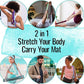 TECEUM Yoga Strap & Mat Strap – 2 IN 1 – Cotton – 6 ft 8 ft 10 ft (30+ colors) – Adjustable Non-Slip Belt for Yoga, Pilates, Stretching, Physical Therapy, Fitness & Home Workout – For Carrying Mats