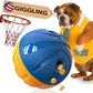 KADTC Dog Treat Giggling Ball - Adjustable Food Dispensing Speed - Puppy Basketball Toy - Puzzle Slow Feeder Mind Game for Medium/Large/Extra L Aggressive Chewers Breed
