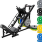 RitFit Adjustable Leg Press and Hack Squat Machine with Weight Plate Set, Professional Home Gym Equipment with Linear Bearings, Specialized for Complete Lower Body Workouts and Weight Storage Posts