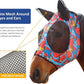 Harrison Howard Super Comfort Stretchy Fitting Horse Fly Mask with UV Protection Soft on Skin with Breathability Knitted Printing Large