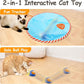 Migipaws Interactive Cat Ball Toy Set, Fun Tracker, Glowing Chase Ball with MystiChaser Pouch, Fluffy Tail, A Small Mice(Blue)