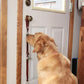 Leather Dog Doorbells for Door Knob/Potty Training/Go Outside, Length Adjustment Copper Dog Bell, Housetraining Hanging Bell, Dark Brown Leather Silver Bells - 2 Pack