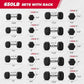 RITFIT 300/350/450/650/180/200/210 LB Rubber Hex Dumbbells Set with Optional Dumbbell Rack, Multi Weight Set to Choose, Ideal for Home Gym and Fitness
