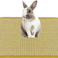 DYAUS Bunny Scratch Pad, Natural Sisal Rabbit Scratching Mat for Claws and Teeth Care, Indoor Bunny Chew Toys Bunny Bed for Biting Sleeping Nesting (1PC, 16x12in)