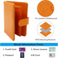 Melsbrinna Rfid Passport Holder for Travel women/Men, Cute Passport Wallet Rfid Blocking Card Slots, Rfid Passport Cover/CaseTravel Wallet, Passport Book Holder (1, Orange)